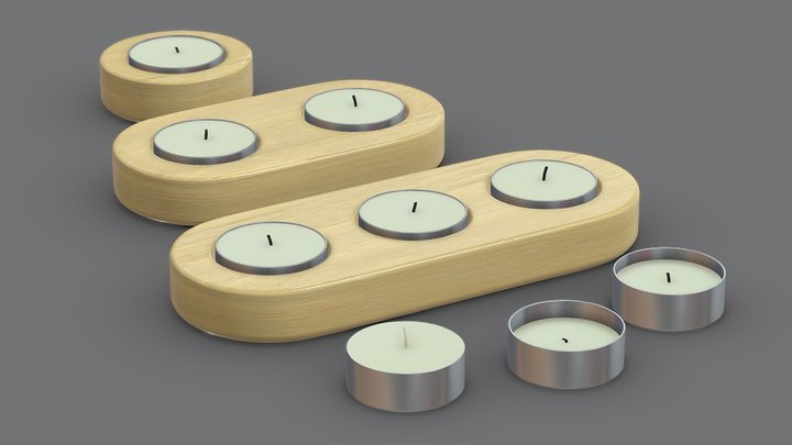 Tea-light 3D models - Sketchfab