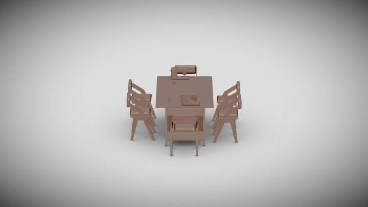 SEWING TABLE 3D Model