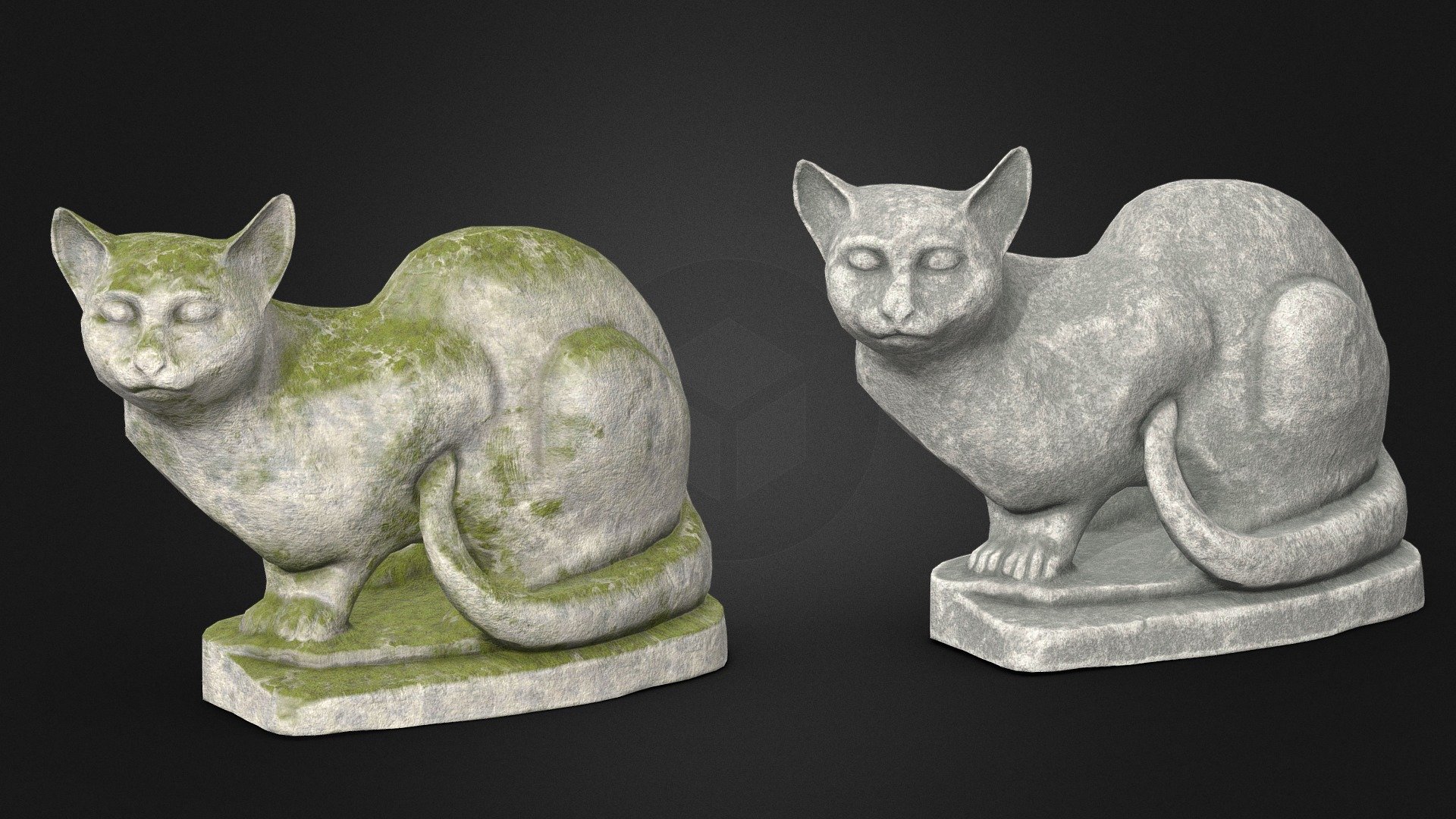 Sitting cat stone statues - Download Free 3D model by Eleanie [d25fd61 ...