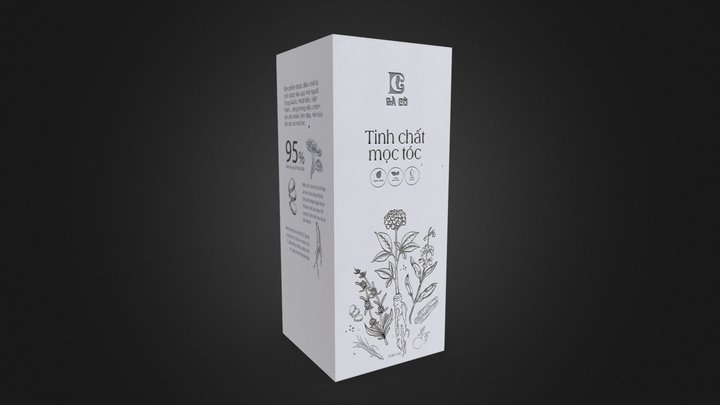 Hộp đựng lọ tinh dầu V3 - Bà Cù 3D Model