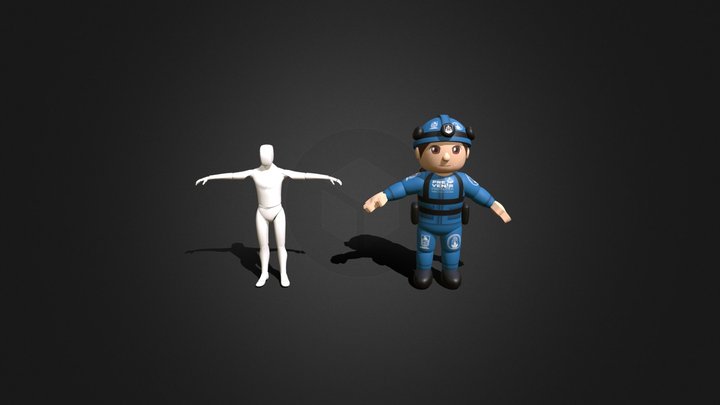 Disfraz Prevenir - Proteger, 3D Model