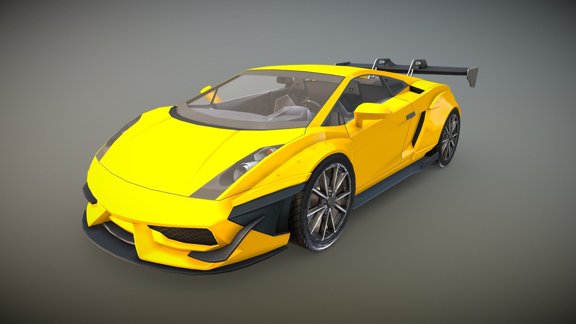 Sport_Car_Yellow - 3D model by Samidi (@cachetf) [d2609ba] - Sketchfab