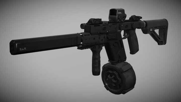 Fennec 45 Suppressed - COD:MW2022 (PBR) 3D Model