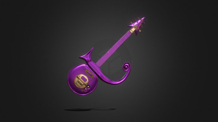 Prince Iconic Guitar 3D Model