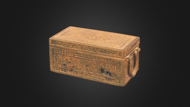 Ver2 Metashape Textured Brass Box 3D Model