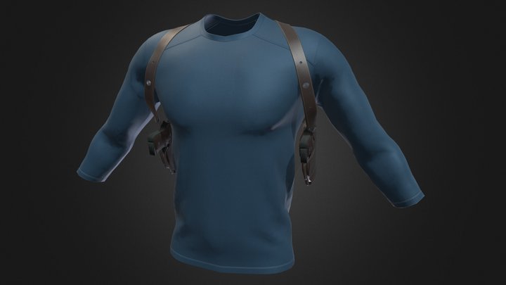 Tactical Shirt with Weapon holster 3D Model