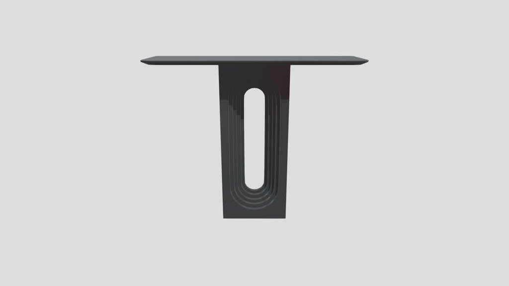 Japandi Narrow Wood Black Console Table
