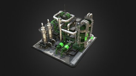 Chemical Factory 3D Model