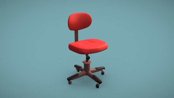 Retro Collection - Red Office Chair