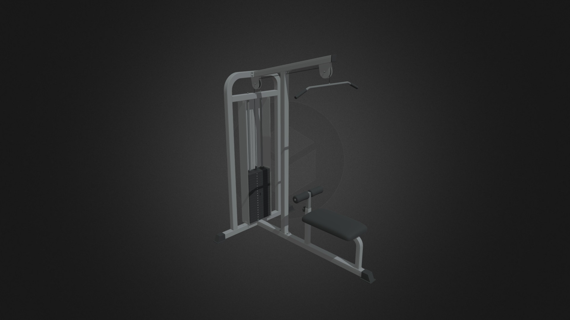 3D model Pull-down Machine - This is a 3D model of the Pull-down Machine. The 3D model is about a white light fixture.