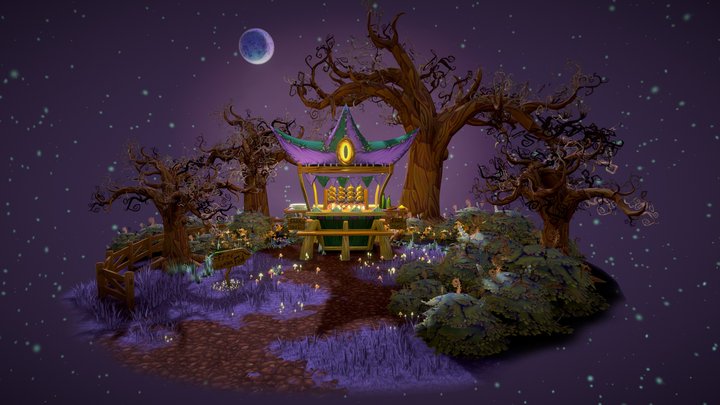 WoW - Darkmoon Faire Food Stand Mimic 3D Model