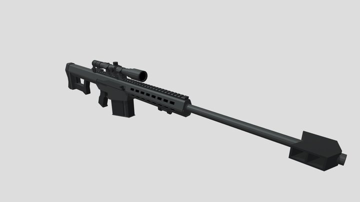 Minecraft Barrett M82 3D Model