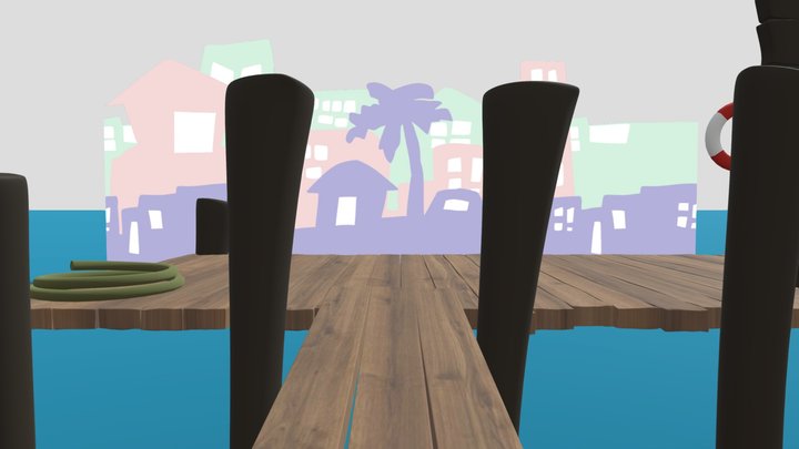 Larry's Lagoon Dock 3D Model