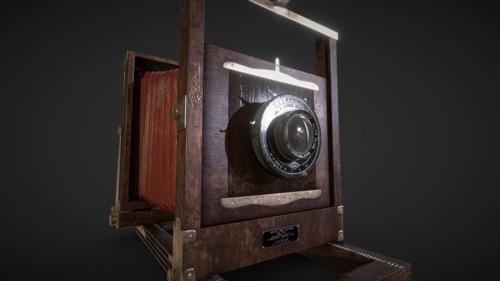 Vintage Kodak view camera 3D Model