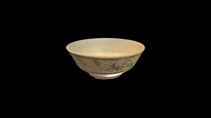 백자 흑상감 대접 3D Model