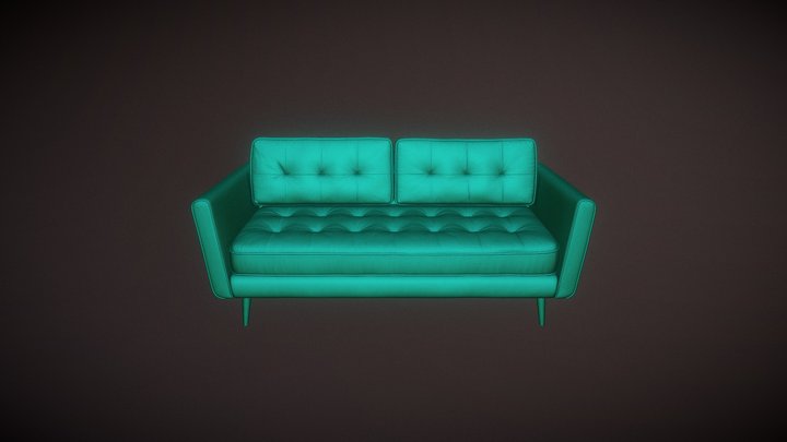 Orange Ivy Sofa Model 20190107 3D Model