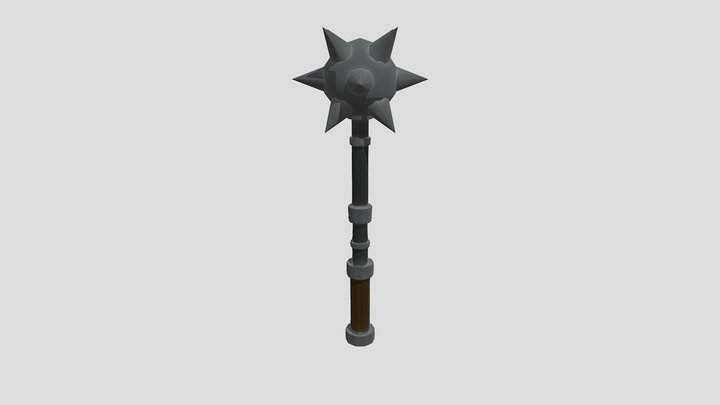 Low-Poly Mace 3D Model