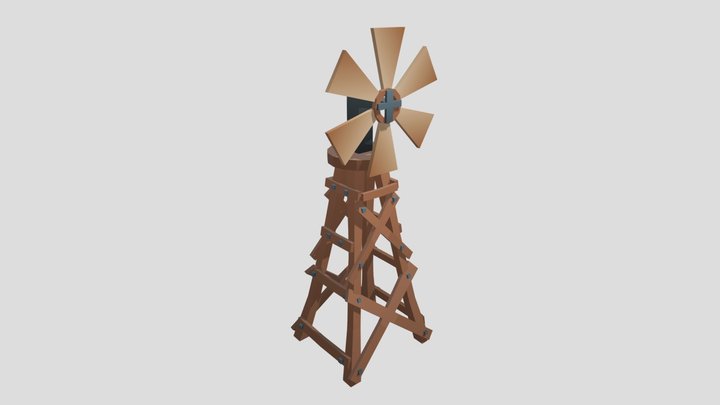 Low Poly Windmill - Вітряк низького полігону