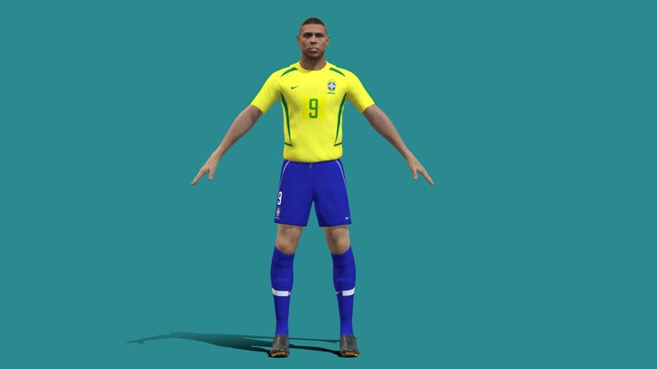 Ronaldo De Lima Brazil Worldcup 2002 3D Model