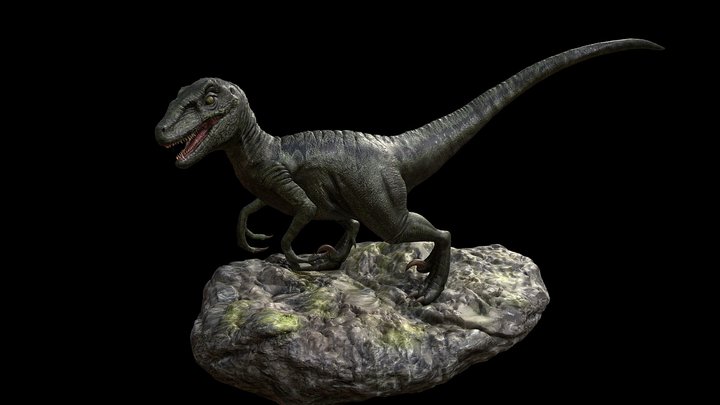 Velociraptor Sculpture (highpoly) 3D Model