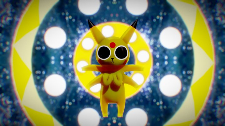 Acid Pikachu 3D Model
