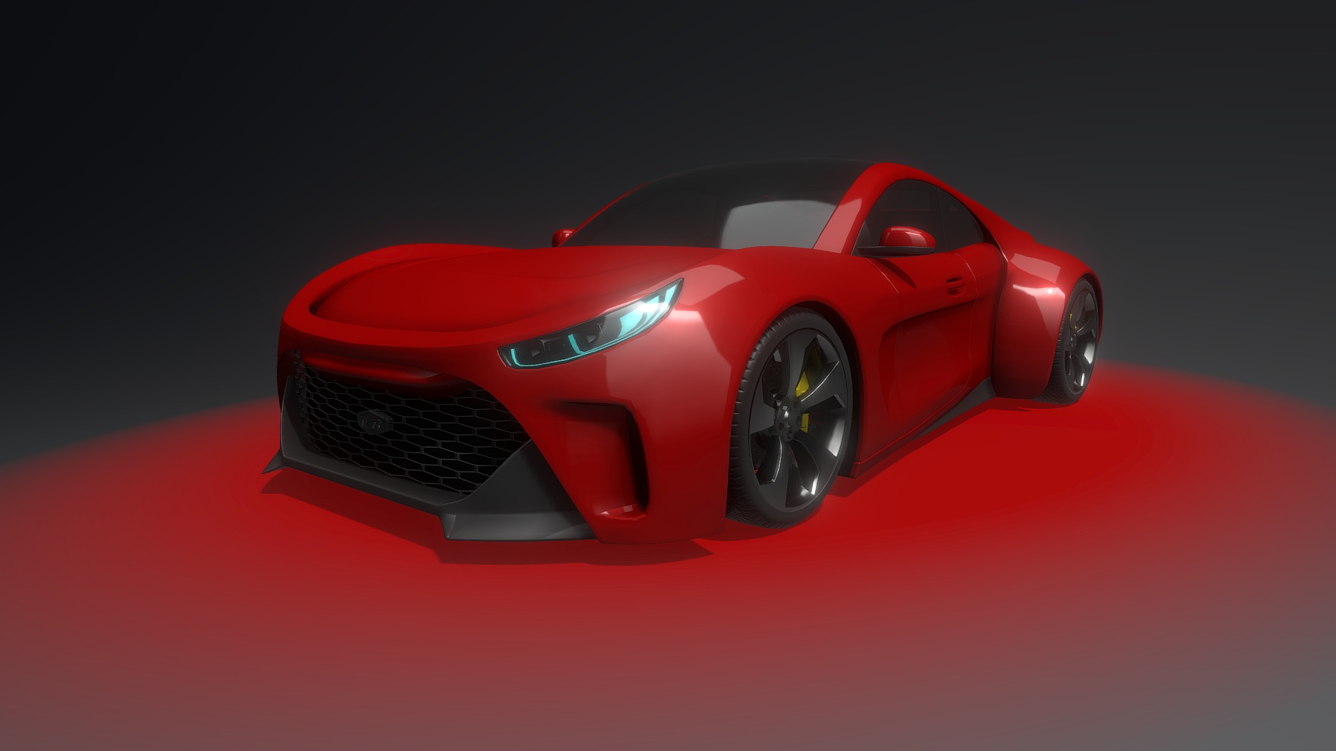 3D model SportsCar - This is a 3D model of the SportsCar. The 3D model is about a red sports car.