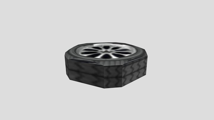low poly tire 3D Model