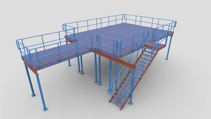 Industrial Platform Modular 3D Model