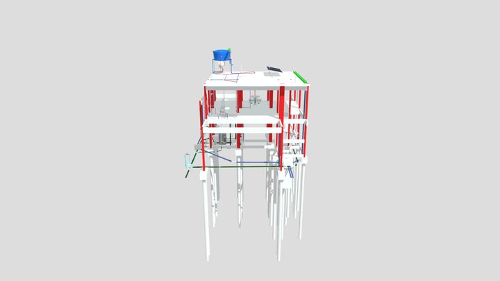 Projeto Hidrossanitário Sobrado Residêncial 3D Model
