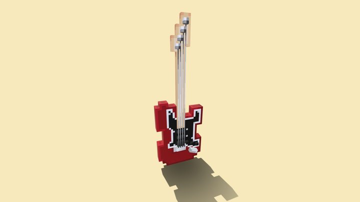 [Minecraft] Fender Stratocaster HSS Candy Red 3D Model