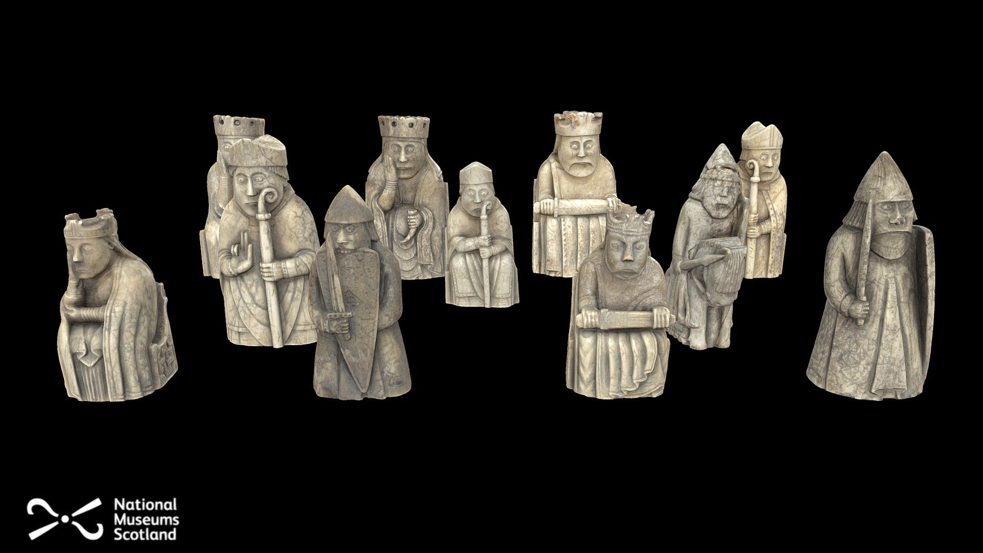 Lewis Chess Pieces: Complete Set