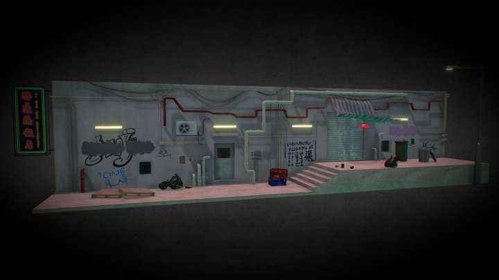 "Jay-Walker" Gaming Scene 3D Model