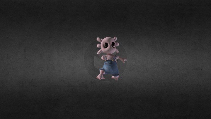 Tony Axolotl 3D Model