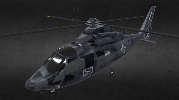Dolphin Helicopter (AS-365/Harbin Z-9) 3D Model