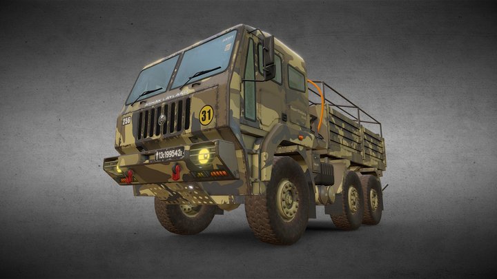 6x6 Military Truck Variation 1 3D Model