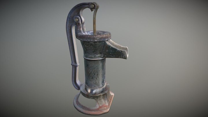 WaterPump_VintageManual 3D Model