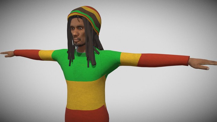 Rastaman (jamaican singer) 3D Model