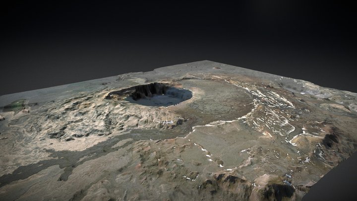 Askja caldera, Iceland (x2) 3D Model