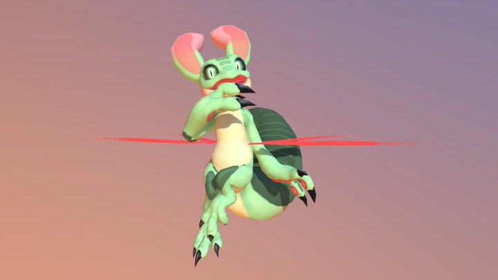 Blender Fairy Dragon 3D Model
