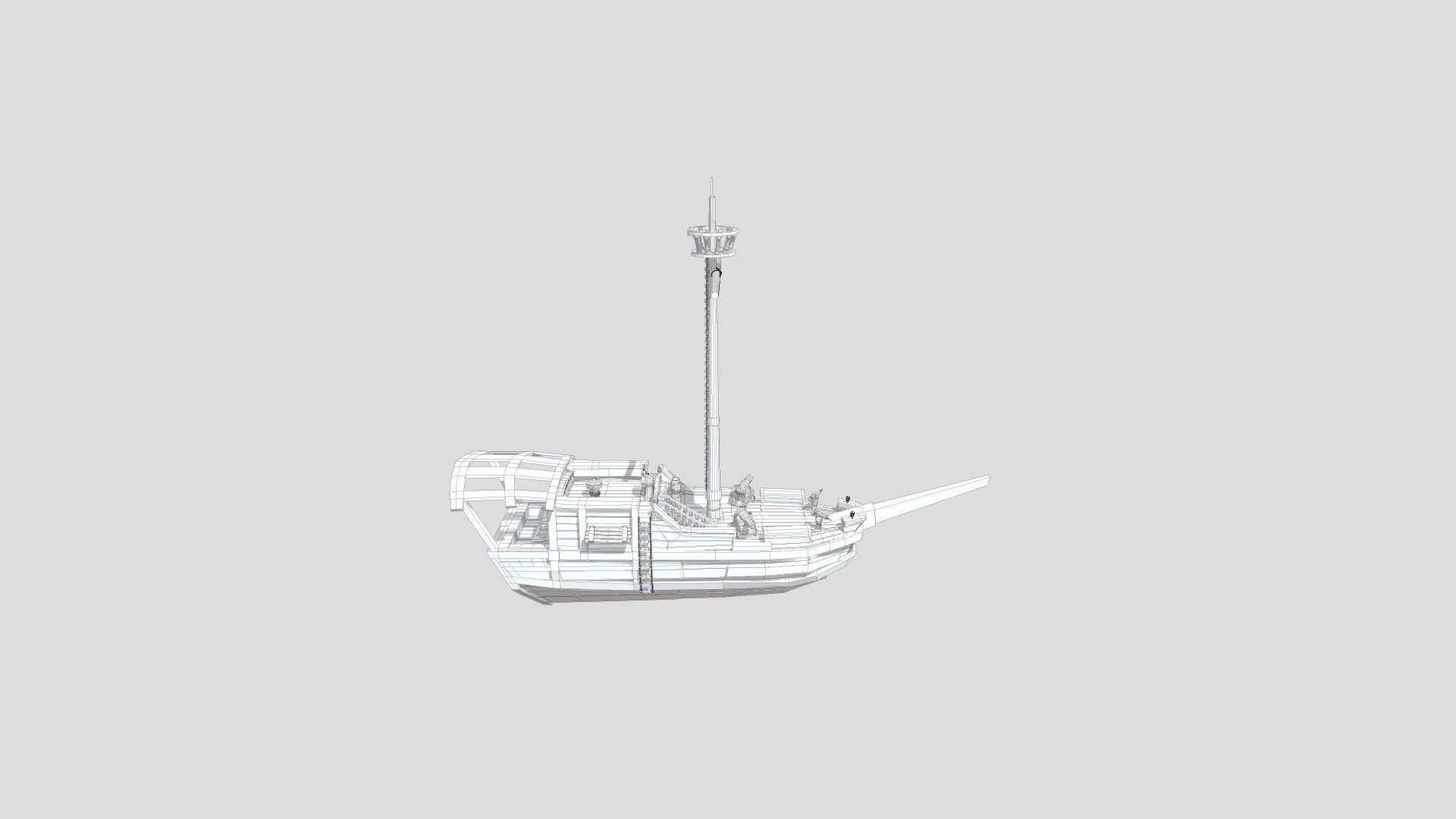 Sloop Sea of thieves 3D model by Tabbybeast (Tabbybeast
