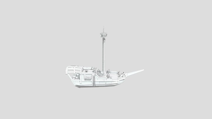 Sloop Sea of thieves 3D Model