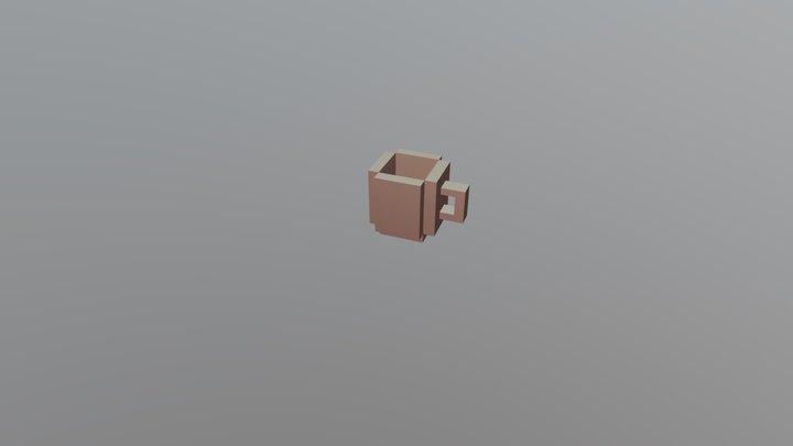 Кружка (воксельная) 3D Model