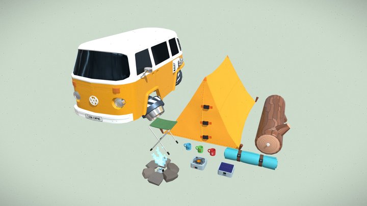 Camping in 2174 3D Model