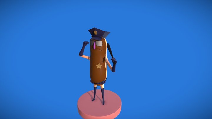 fan art dona policia de ralph el demoledor 3D Model
