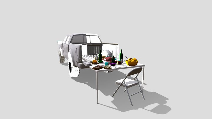 Truck Bed table 3D Model