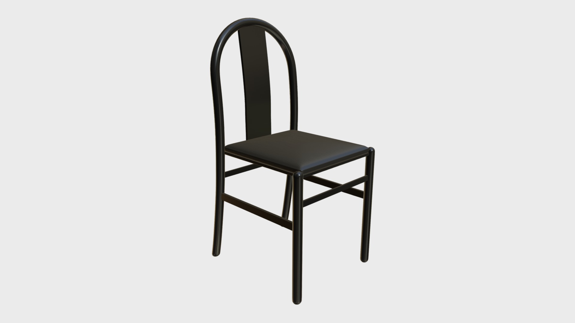 3D model Chair 2 - This is a 3D model of the Chair 2. The 3D model is about a black chair with a white background.