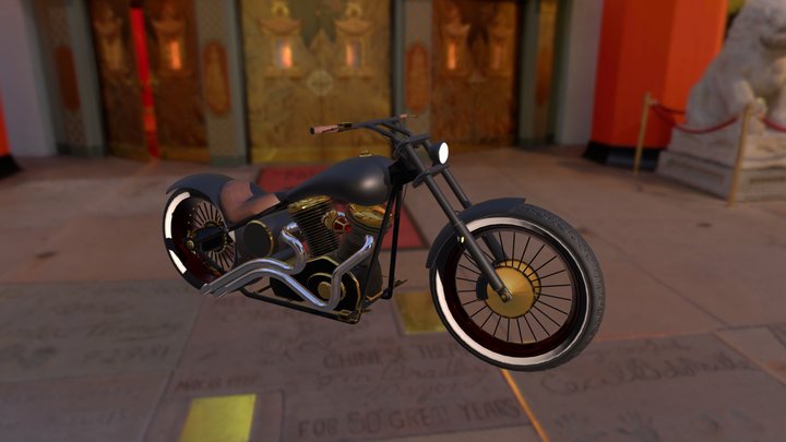 Bike Bobber V Twin 3D Model