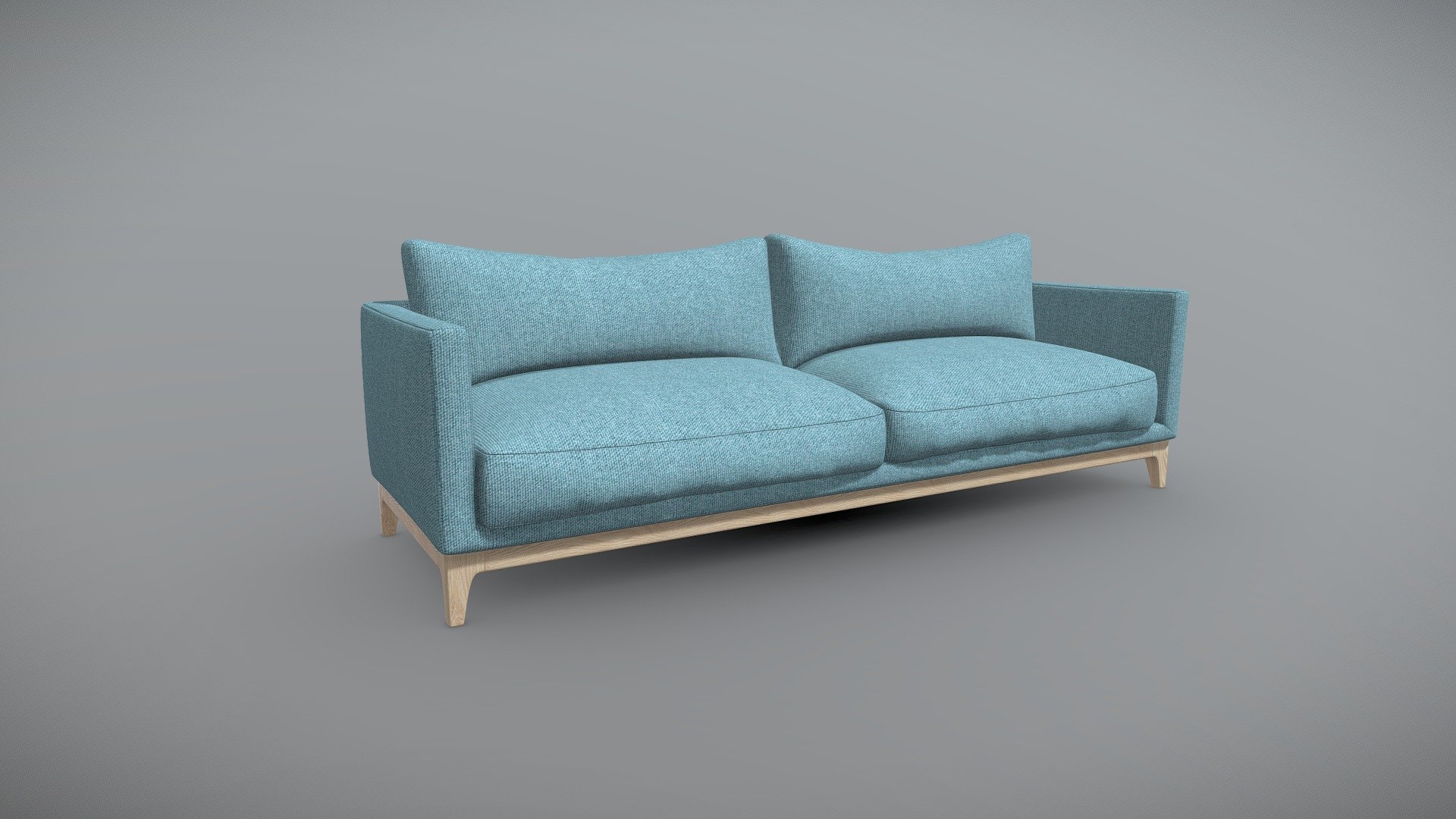 2 Seats Contemporary Sofa - S001 - Buy Royalty Free 3D model by Phuc ...