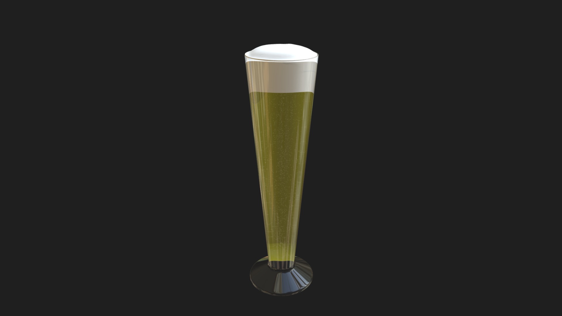 3D model Glass with beer 3 - This is a 3D model of the Glass with beer 3. The 3D model is about a glass of beer.