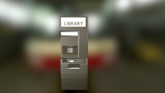 Book Drop Kiosk 3D Model